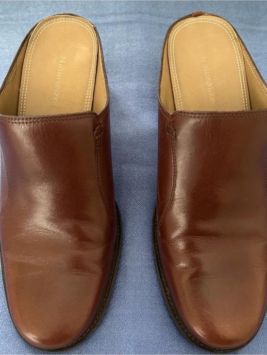 Naturalizer Shoes - Naturalizer, Brown Leather Mule - 8.5W